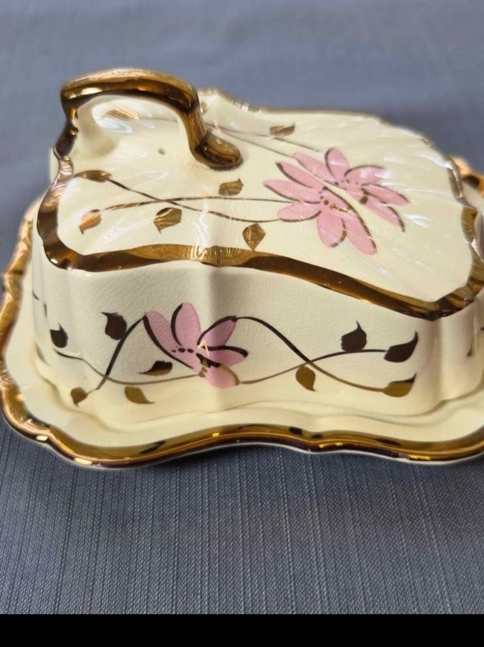 Vintage Sandland Ware Covered Butter Dish Lancaster & Sandland England